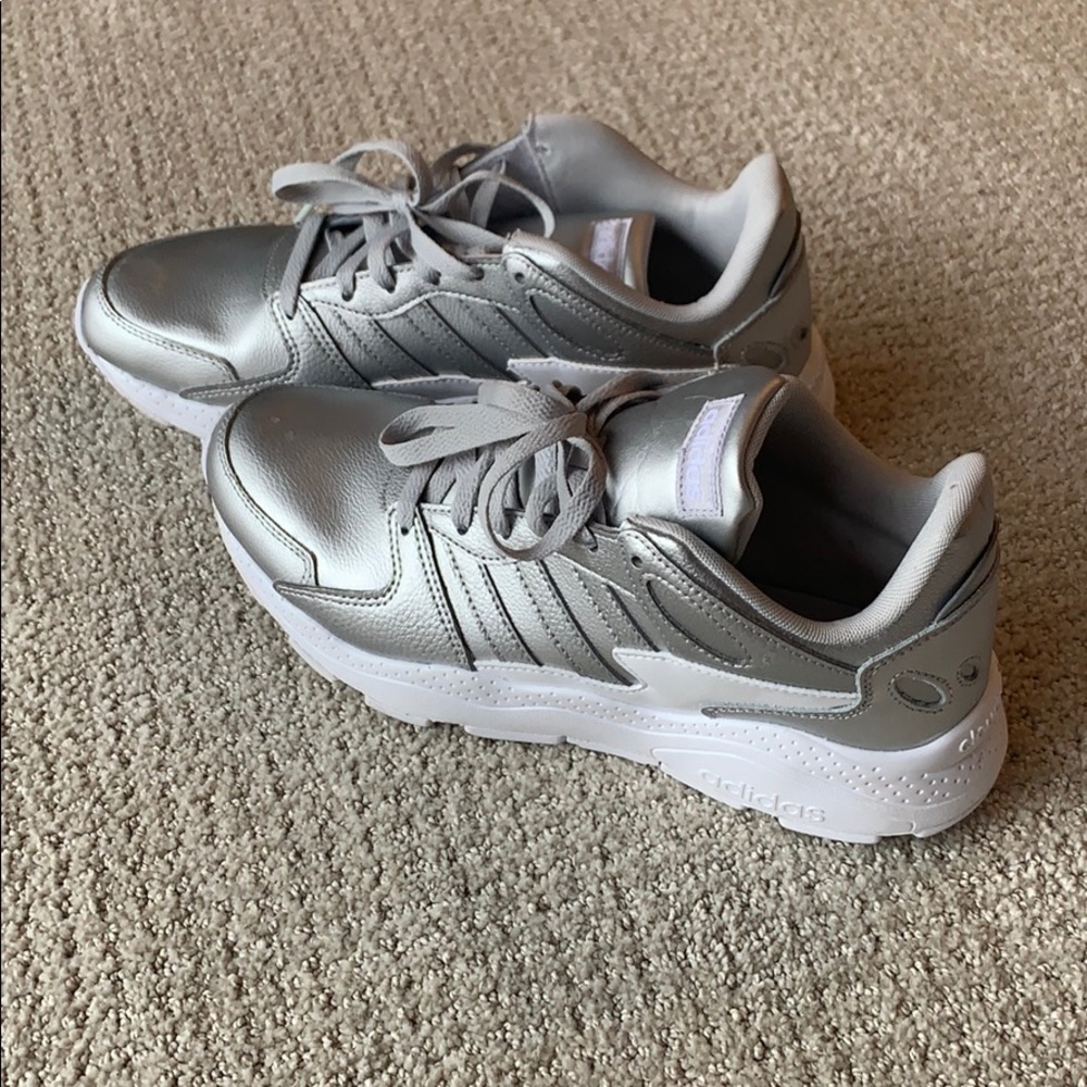 Adidas Silver  Cloudfoam Sneakers